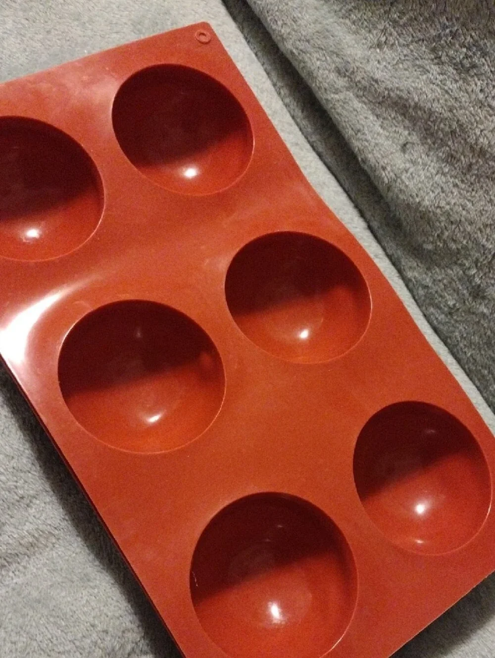 Flexible Silicone 6-Cavity Half-Sphere Mold - Set Of 2
